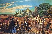 William Maw Egley A Harvest Scene in Norfolk oil painting artist